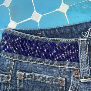 AMERICAN EAGLE OUTFITTERS AEO BEADED WAIST DENIM CUTOFF SHORTS DAISY DUKES 0